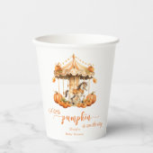 Herfst Carrousel pompoen is op de weg baby shower Papieren Bekers (Voorkant)
