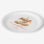 Herfst Carrousel rustieke herfst pompoen baby show Papieren Bordje (Gekanteld)