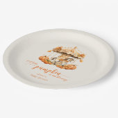 Herfst Carrousel rustieke herfst pompoen baby show Papieren Bordje (Gekanteld)