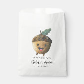 Herfst cartoon eikel Baby shower Bedankzakje (Voorkant)