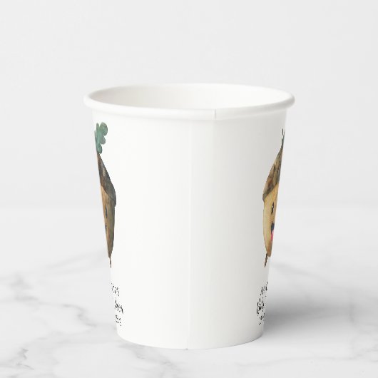 Herfst cartoon eikel Baby shower Papieren Bekers (Rechts)