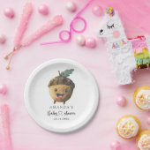 Herfst cartoon eikel Baby shower Papieren Bordje (Feest)