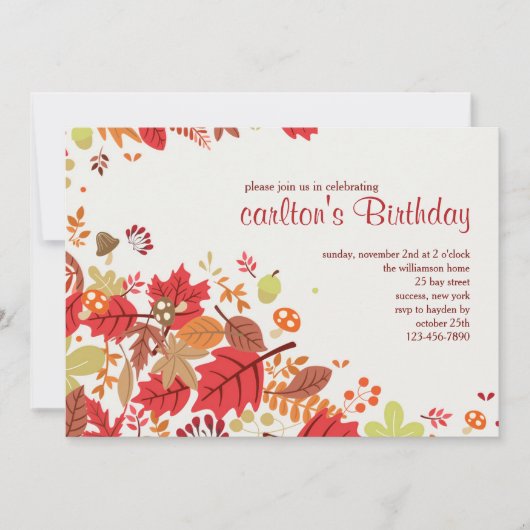 Herfst Cascade Invitation Kaart (Voorkant)