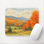 Herfst Catskill Bergen Waterverf Landschap Muismat (Met muis)