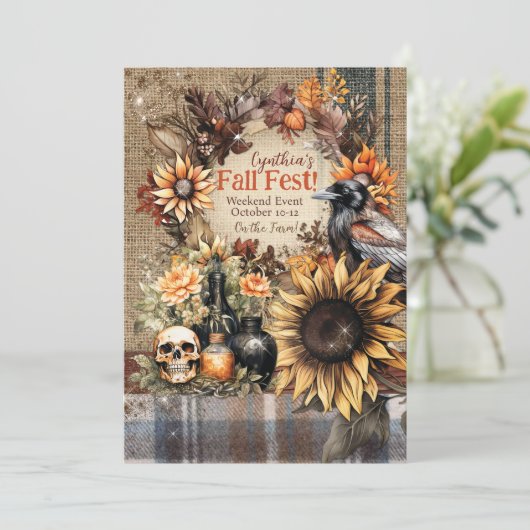 Herfst Celebration Uitnodigingen (Staand voorkant)