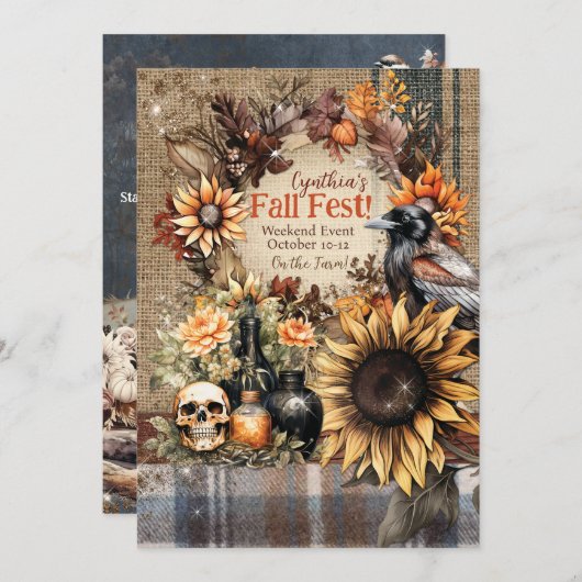Herfst Celebration Uitnodigingen (Voorkant / Achterkant)