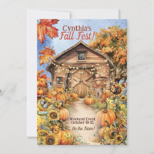 Herfst Celebration Uitnodigingen (Voorkant)