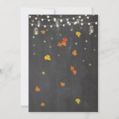 Herfst Chalk Leaves  voor huisverwarming Kaart (Achterkant)