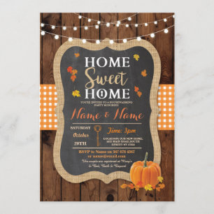 Herfst Chalk Pumpkin uitgenodigd voor huisverwarmi Kaart