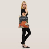 "Herfst Chalkboardpompoenen" Gepersonaliseerd Canv Tote Bag (Op model)