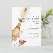 Herfst Champagne Bridal Brunch & Bubbly Kaart (Staand voorkant)