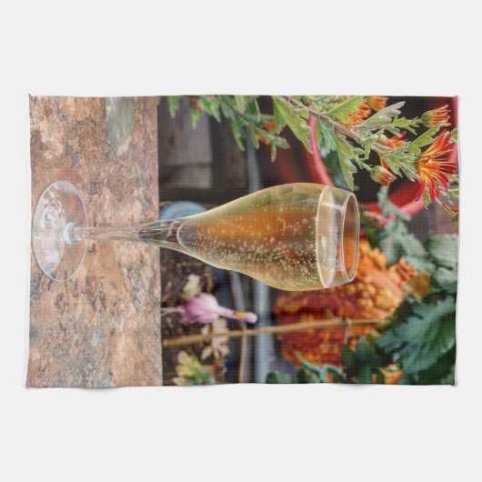 Herfst Champagne Celebration Theedoek (Horizontaal)