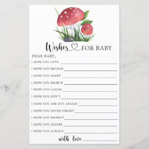 Herfst champignons Baby shower Wensen voor baby