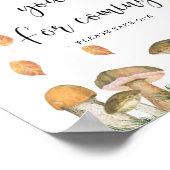 Herfst champignons - Bedankt voor uw komst Poster (Hoek)