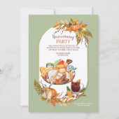 Herfst Cheeseboard Invitation Kaart (Voorkant)