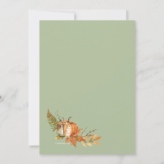 Herfst Cheeseboard Invitation Kaart (Achterkant)