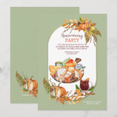 Herfst Cheeseboard Invitation Kaart (Voorkant / Achterkant)