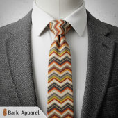 Herfst Chevron Patroon Stropdas