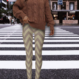Herfst Chevron Pattern Leggings
