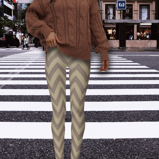 Herfst Chevron Pattern Leggings