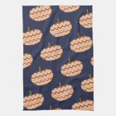 Herfst Chevron Pumpkins & Navy Theedoek (Verticaal)