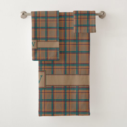 Herfst Chic Geruite Handdoekenset Bad Handdoek (Insitu)