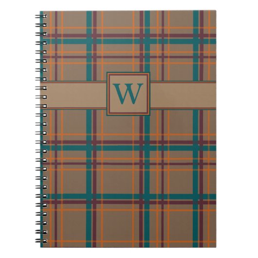 Herfst Chic Geruite Notitieboek (Voorkant)