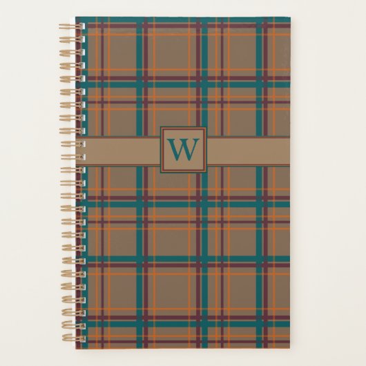 Herfst Chic Geruite Planner (Voorkant)
