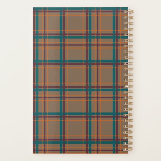 Herfst Chic Geruite Planner (Achterkant)
