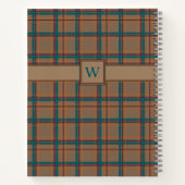 Herfst Chic Geruite Spiraal Notebook Notitieboek (Achterkant)