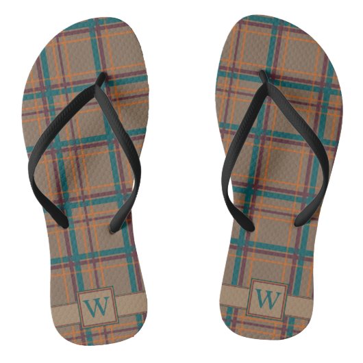 Herfst Chic Plaid Flip Flops (Voetbed)