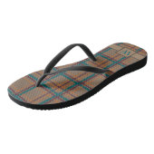 Herfst Chic Plaid Flip Flops (Schuin)
