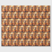 Herfst Chipmunk in een tutu Cadeaupapier (Vlak)