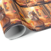 Herfst Chipmunk in een tutu Cadeaupapier (Rol Hoek)