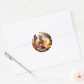 Herfst Chipmunk met een Tutu Ronde Sticker (Envelop)