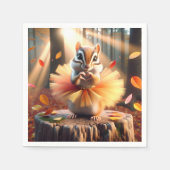 Herfst Chipmunk met een Tutu Servet (Voorkant)