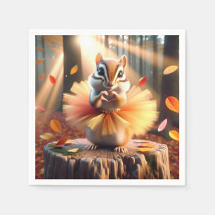 Herfst Chipmunk met een Tutu Servet