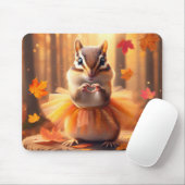 Herfst Chipmunk met Tutu en Hart Muismat (Met muis)