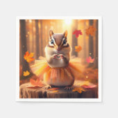 Herfst Chipmunk met Tutu en Hart Servet (Voorkant)