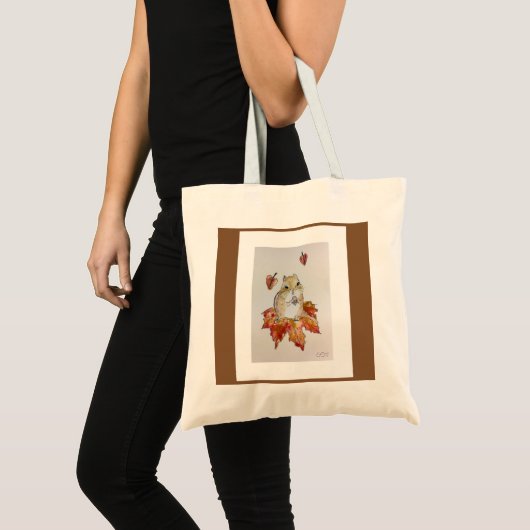 Herfst Chipmunk Tote Bag (Voorkant (product))