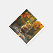 Herfst Chipmunk Verjaardag Servet (Hoek)