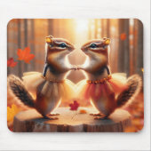 Herfst Chipmunks dansen Muismat (Voorkant)