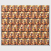 Herfst Chipmunks met hart Cadeaupapier (Vlak)