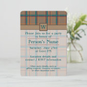 Herfst Chique Plaid Party Uitnodiging (Staand voorkant)
