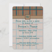 Herfst Chique Plaid Party Uitnodiging (Voorkant)