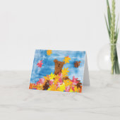 Herfst Choco Beer - Kinder kunst voor Choc Kaart (Voorkant)