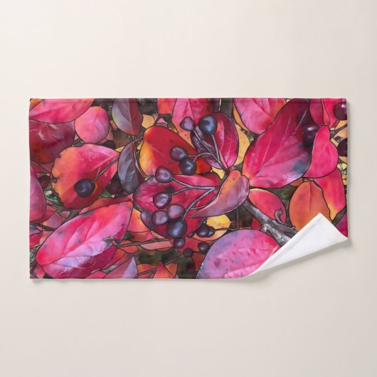 Herfst Chokecherries - Badhanddoek Set Bad Handdoek (Handdoek)