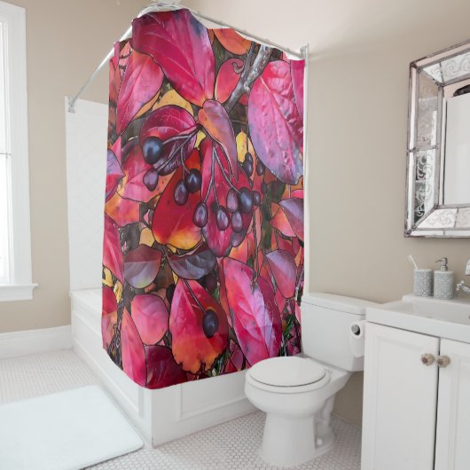 Herfst Chokecherries - Douchegordijn (In situ)