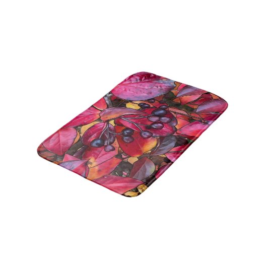 Herfst Chokecherries - Kleine badmat (Gekanteld)