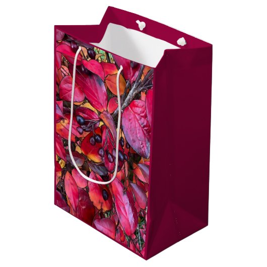 Herfst Chokecherries - Medium Gift Bag Medium Cadeauzakje (Voorkant Gekanteld)